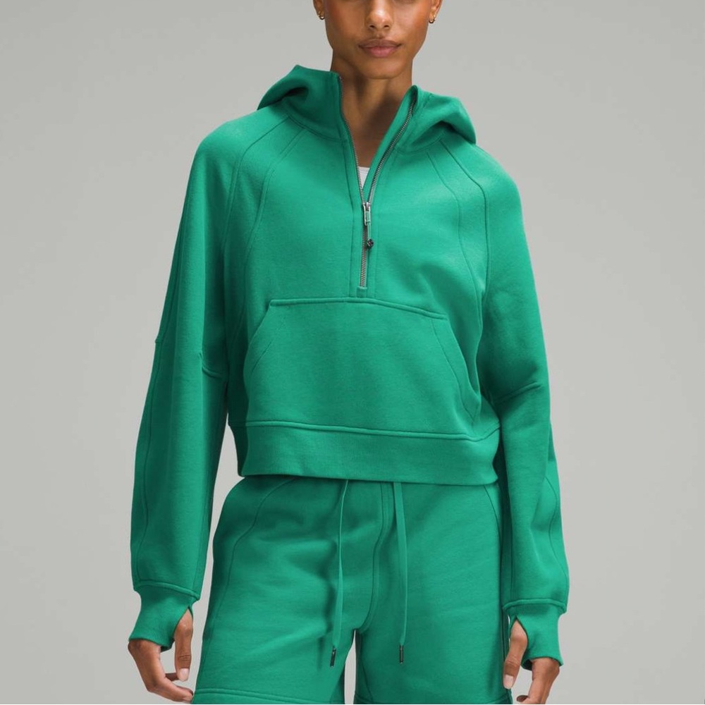 Cascadia Green Lululemon Half-Zip Scuba Hoodie